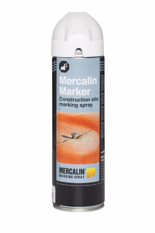 Markeringsspray Mercalin flour hvid 500 ml