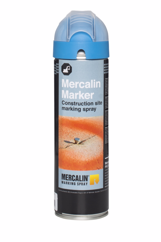 Markeringsspray Mercalin flour blå 500 ml