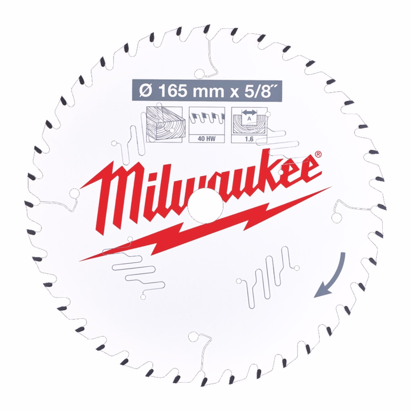 Rundsavklinge Ø165x15.87x1.6mm Z40 Træ