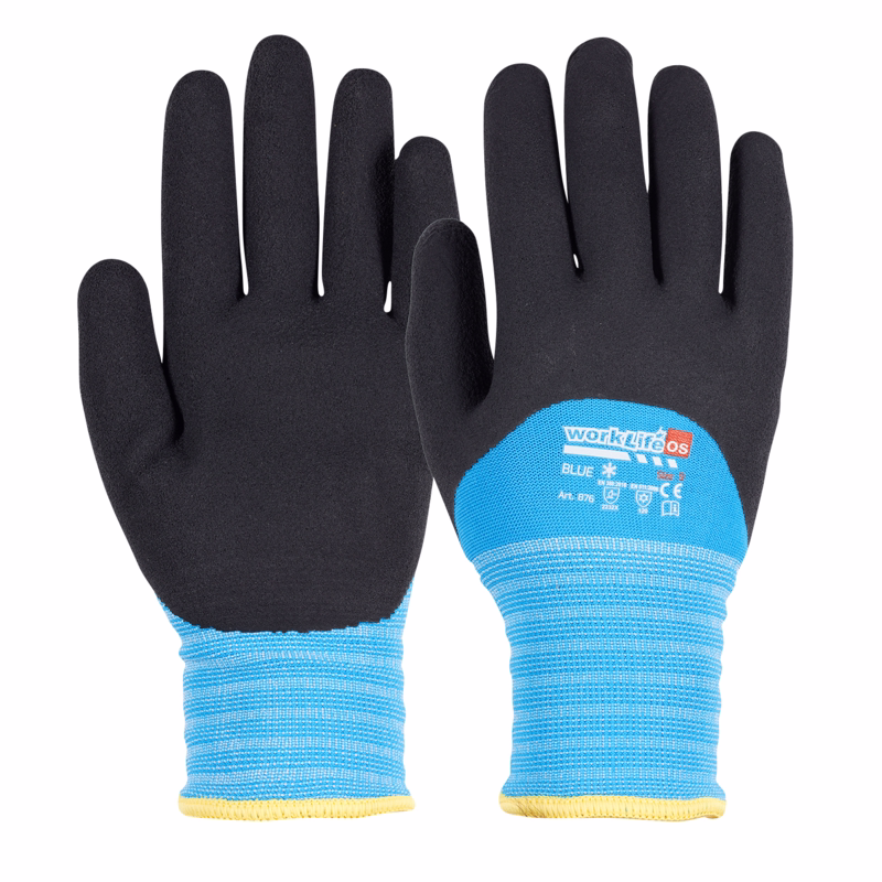 Vinterhandske BLUE latex-dyp Str. 10