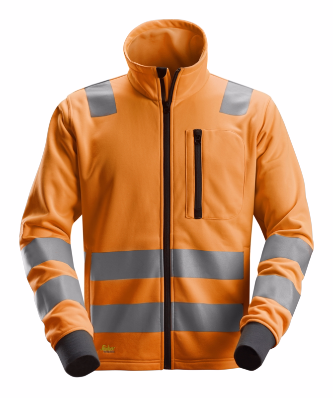 Fleecejakke 8036 Hi-viz orange, str. XL