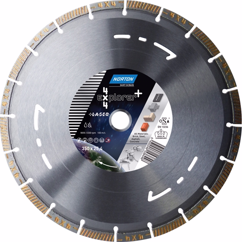 Diamantklinge Pro 4x4 Explorer universal 350x25,4mm åben 