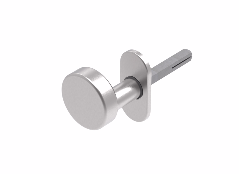 Dørknop fast RS Ø50 forsat smal klips cc49, 34-58 7087.086AB