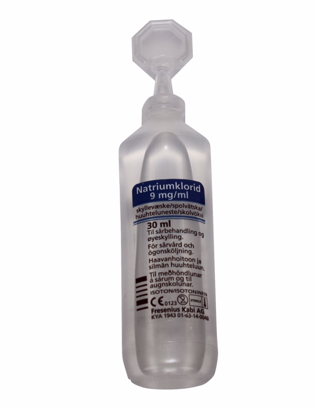 Øjenskylleflasker refil 20 stk á 30 ml