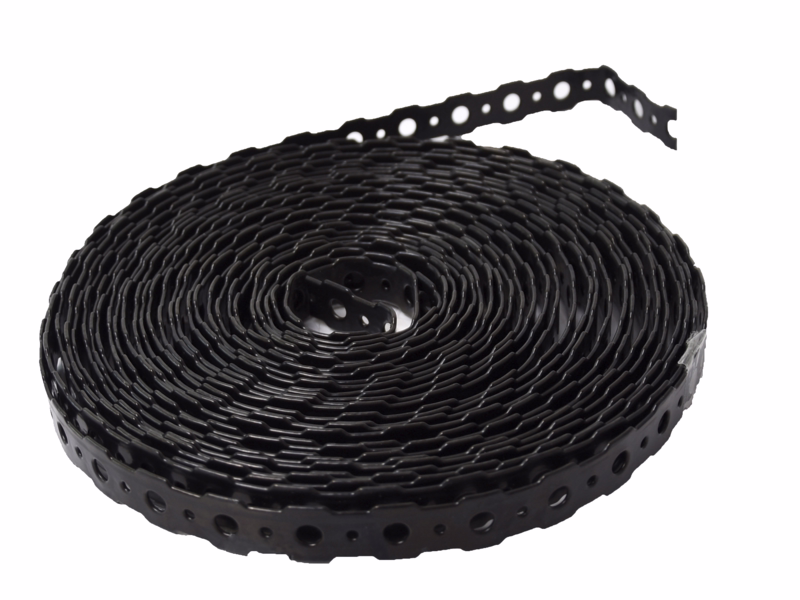 Patentbånd sort 16x0,8mm 10m