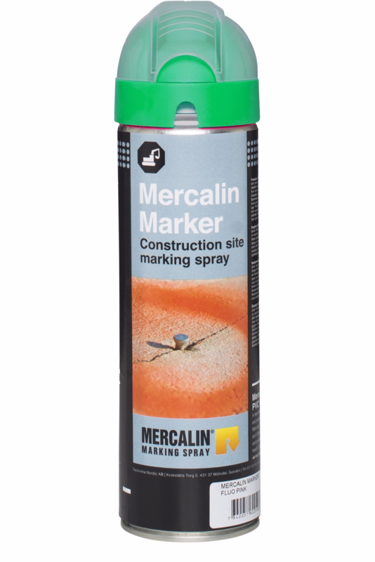 Markeringsspray Mercalin flour grøn 500 ml