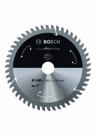 Bosch - Rundsavklinge ACCU STD 140X20mm Z50 Alu