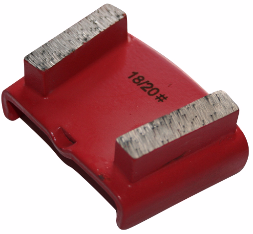 Diamantsegment t/ HTC gl. beton - rød (korn 18/20)