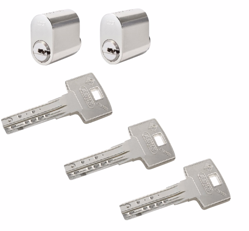 Cylinder oval rsl Bravus 2 stk ensl. m/3 nøgler