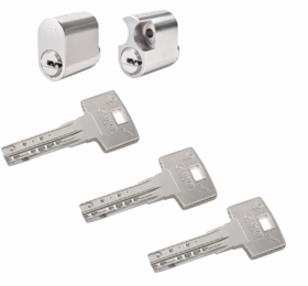 Abus - Bravus 1 oval og 1 rokoko m/3 skårne nøgler