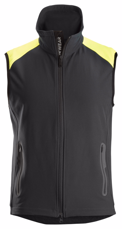 Vest 8029 Sort/Neon gul Str. 3XL