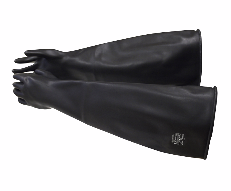 Gummihandske Workman Sort 60 cm Str. 10