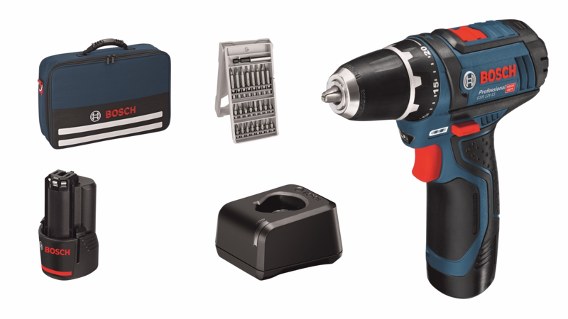 Bore-/skruemaskine 12V GSR 12V-15 2X2AH 25XTB taske