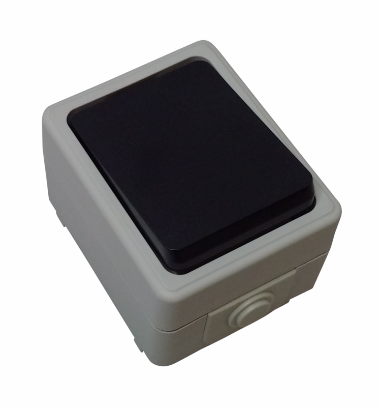 Afbryder, 1 pol, m/korrespondance, IP54, 10A