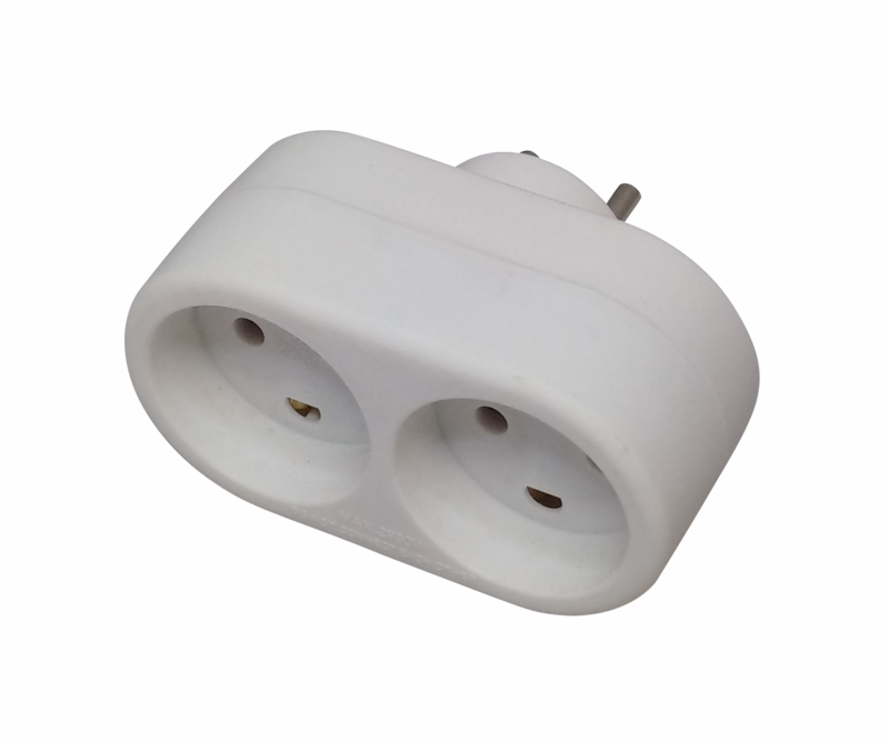 Stikdåse, dobbelt m/jord