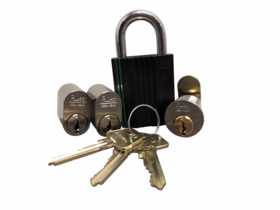 Assa Abloy - Cylindersæt 2xRB1660+RB1607+RB2641 rsl/sort m/3 nøgler