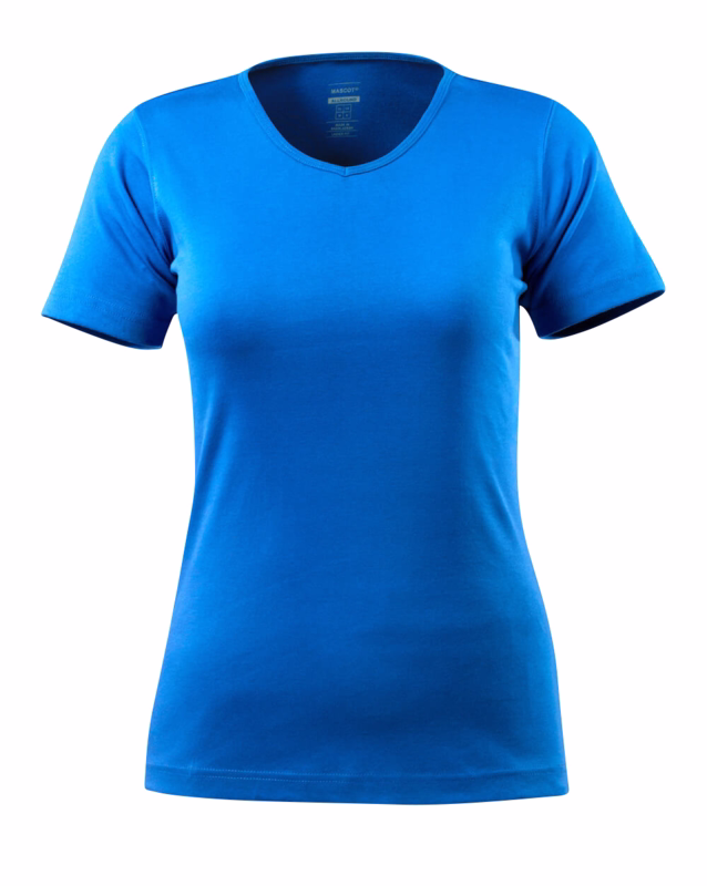 T-shirt V-hals Dame Nice Azurblå Str. XS