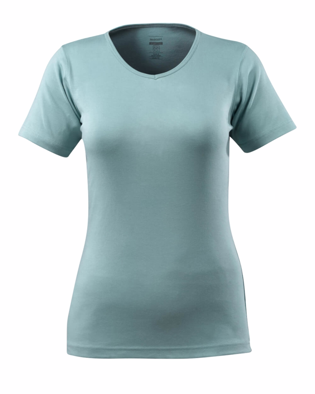 T-shirt V-hals Dame Nice Støvet Turkis Str. M