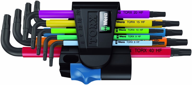 Torxnøglesæt 967/9 TX Multicolour HF 1