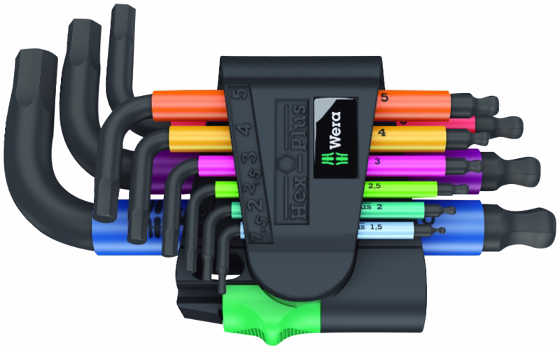 Unbrakonøglesæt 950/9 Hex-Plus Multicolour 2 BlackLaser