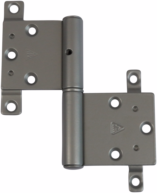 Dørhængsel grå 120x51,5mm V s.t. 11197