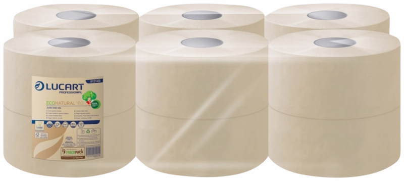 Toiletpapir Jumbo Mini 2-lags 100% genbrugspapir á 12 ruller