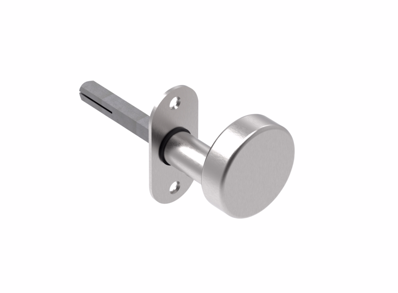 Dørknop fast RS Ø50 forsat smal massiv cc49, 58-82 7087.06CD