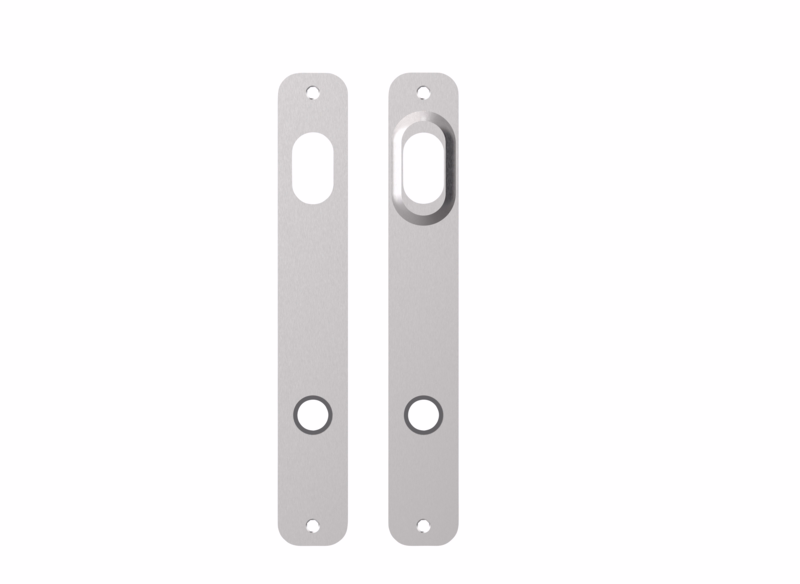 Langskilte smal RS 235x35x2mm cyl 2/13mm cc115mm 7390.02