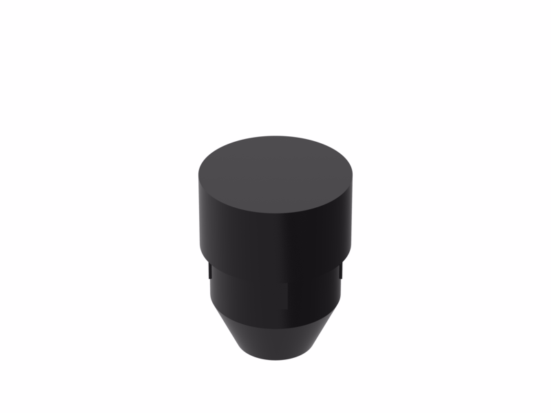 Gummianslag sort t/dørstop 7604