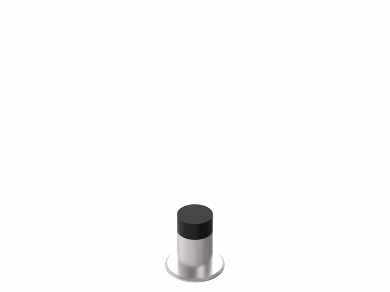 Dørstop RS t/væg Ø19x33mm 7604.033