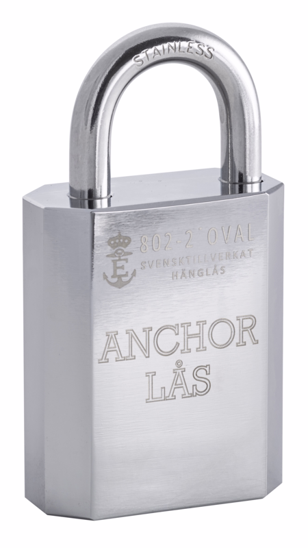 Hængelås 802-2 B25 XL WP oval u/cylinder