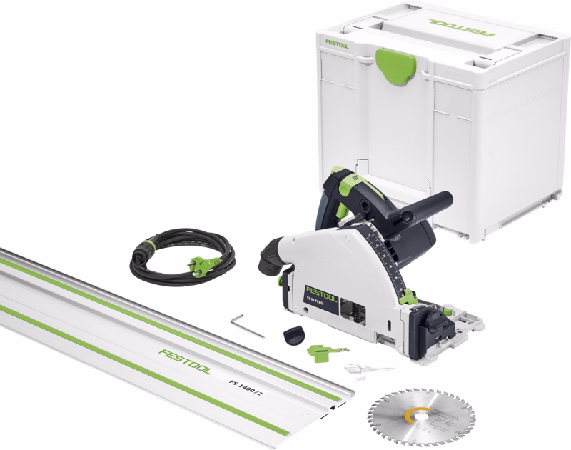 Dyksav TS 55 FEBQ-Plus m/føringsskinne FS 1400