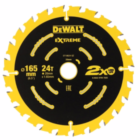DeWALT - Rundsavklinge Ø165x1,65x20 mm, Z24
