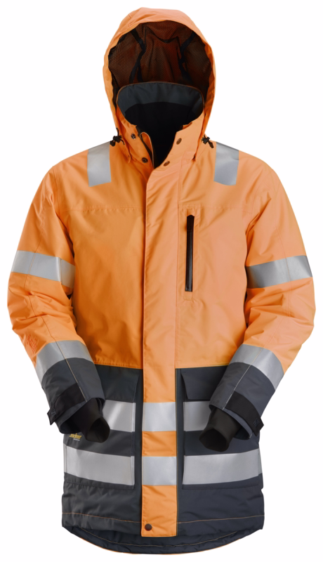 Vinterparka 1830 Hi-vis orange/koksgrå, str. M