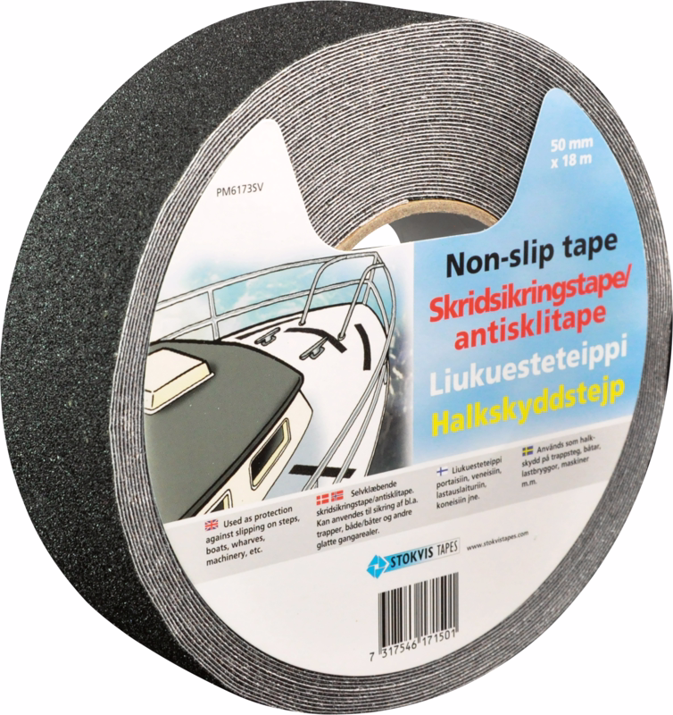 Skridsikringstape sort 50mm x 18m