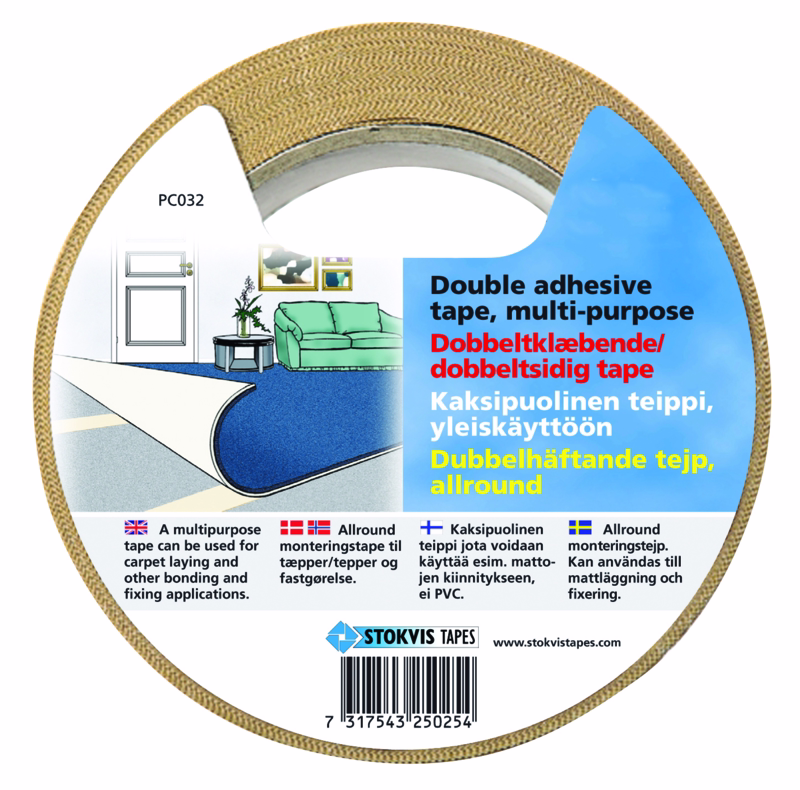 Tape dobbelt klæbende 50mm x 25m