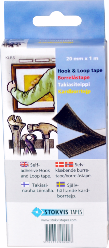 Burre/velcro-tape 1m x 20mm