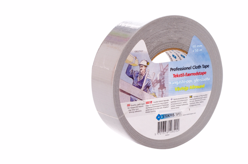 Lærredstape, sølvgrå 48mmx50m