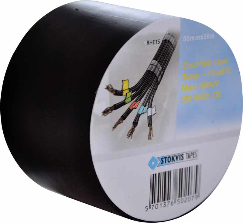 Isolationstape sort 50mmx20mtr