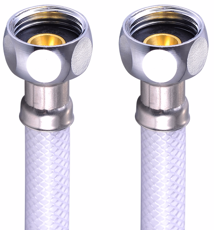 Toiletslange kombi flex hvid 1/2"x1/2" - 50 cm