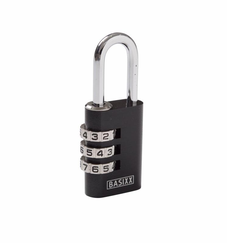 Hængelås kode aluminium 30mm sort