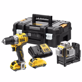 DeWALT - Skruemaskine & laser 360gr DCK212D2T 2x2,0 Ah 12V