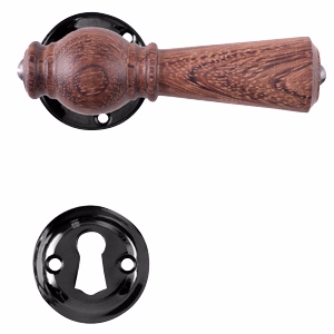 Dørgreb bubinga Almue 670 m/sort roset Ø50 Østerbro
