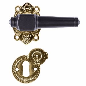 Dørgreb bøg sort Almue 671 m/mess roset 45x65 Svanemølle