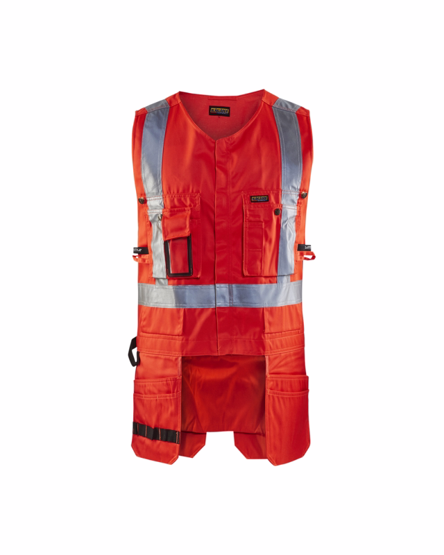 Arbejdsvest Hi-vis 3027 rød, str. XL