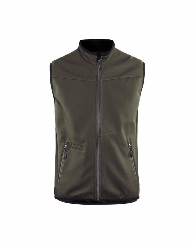 Softshell Vest 3850 olivengrøn/sort, str. L