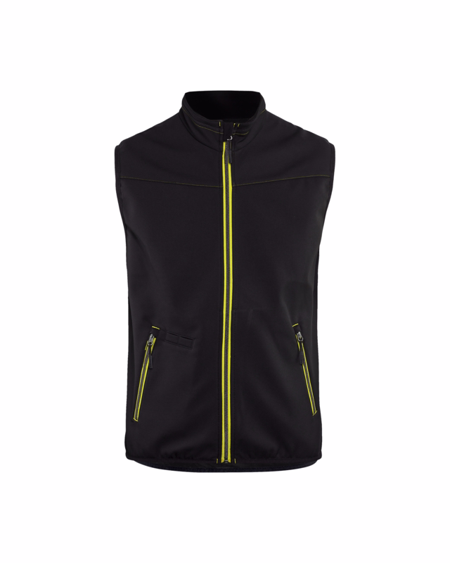 Softshell Vest 3850 sort/gul, str. S
