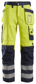 Snickers - Arbejdsbuks Hi-viz 3233 gul/navy