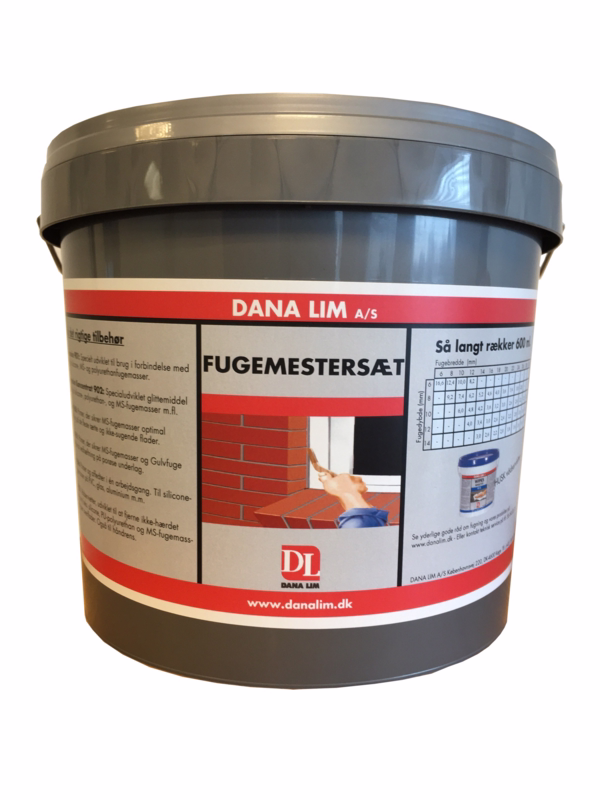 Fugemestersæt m/spand, fugepindsæt, glittevæske 250ml