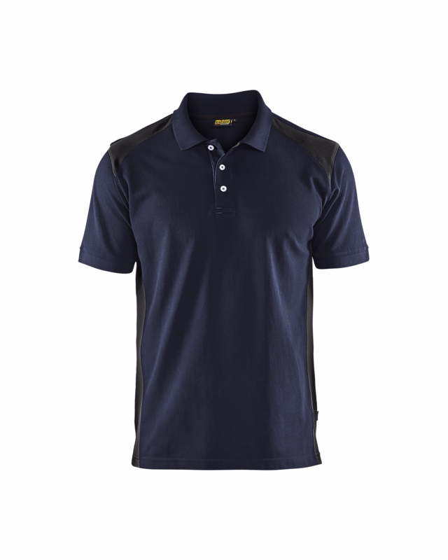 Poloshirt 3324 mørk marineblå/sort, str. L